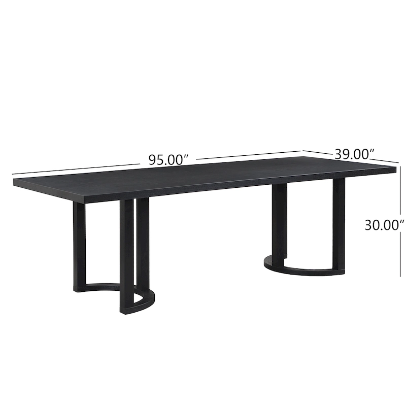 Kenneth Modern 95-Inch Dining Table with U-Shaped Trestle Base by Christopher Knight Home