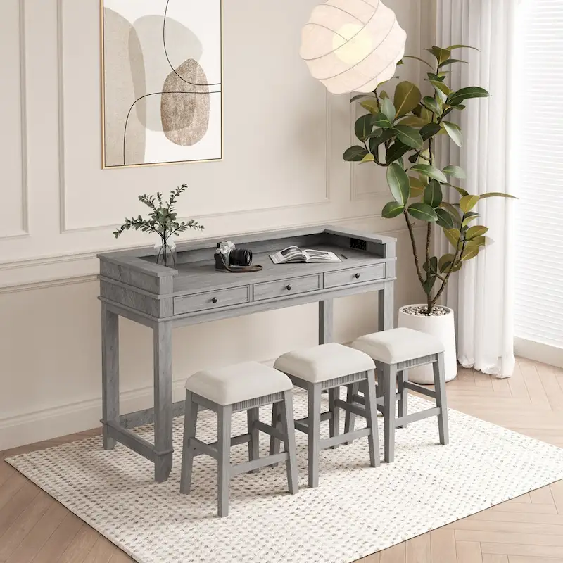4-Piece Dining Bar Table Set
