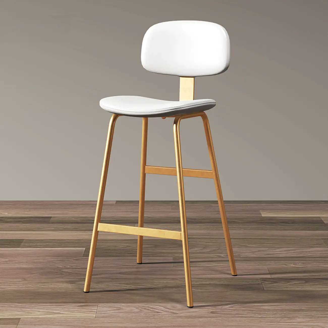 Saddle Faux Leather Counter Stools with Backs