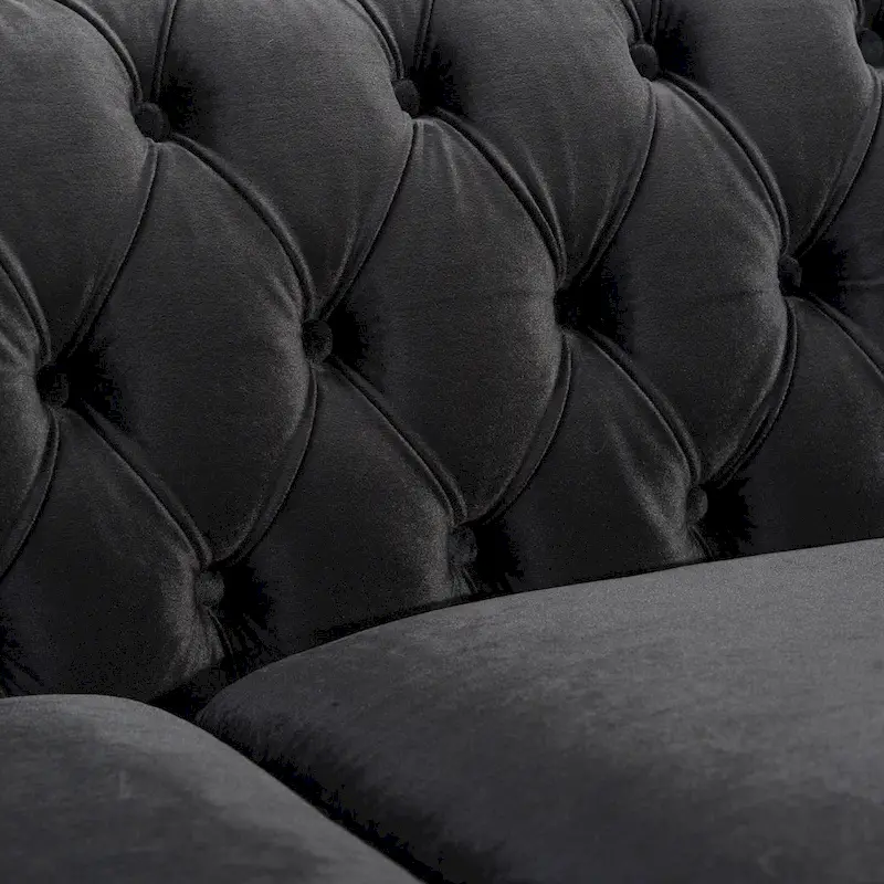 Chesterfield 3-seater Sofa with Button Tufting and Nailheads