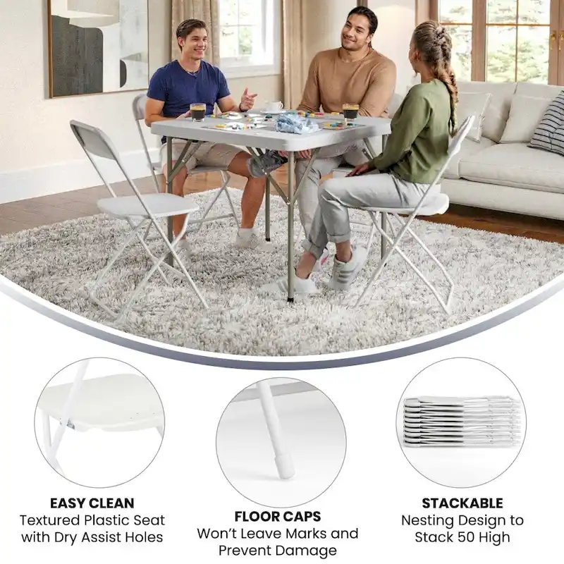 Plastic Folding Chair - 650LB Weight Capacity - Event Chair