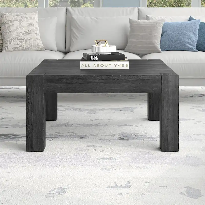 Langston 34  Wide Square Coffee Table - 34  Wide