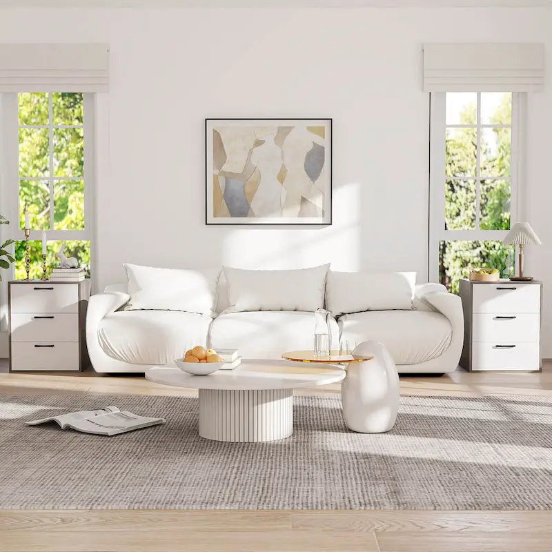 Costway 3 Drawer Dresser Chest of Drawer Storage Cabinet with Wide