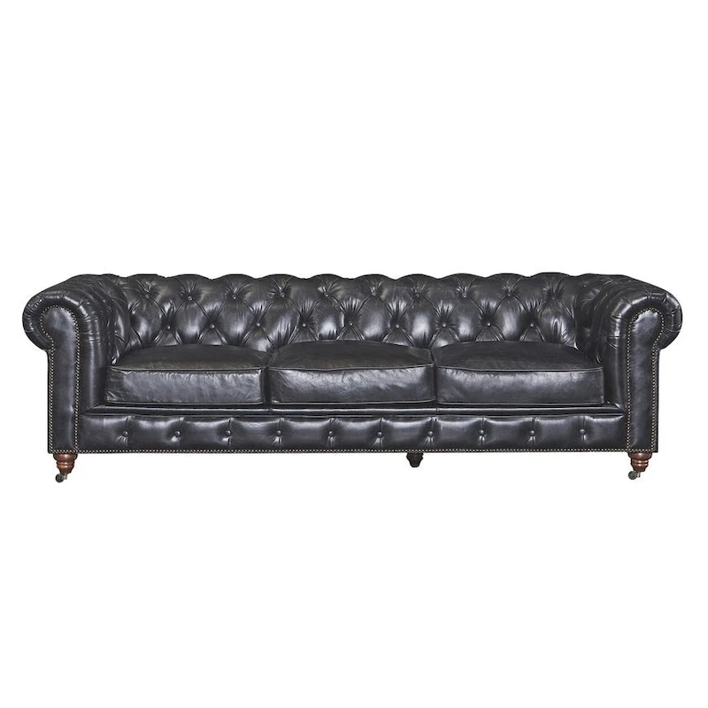 Century Chesterfield Sofa - Light Chestnut Leather