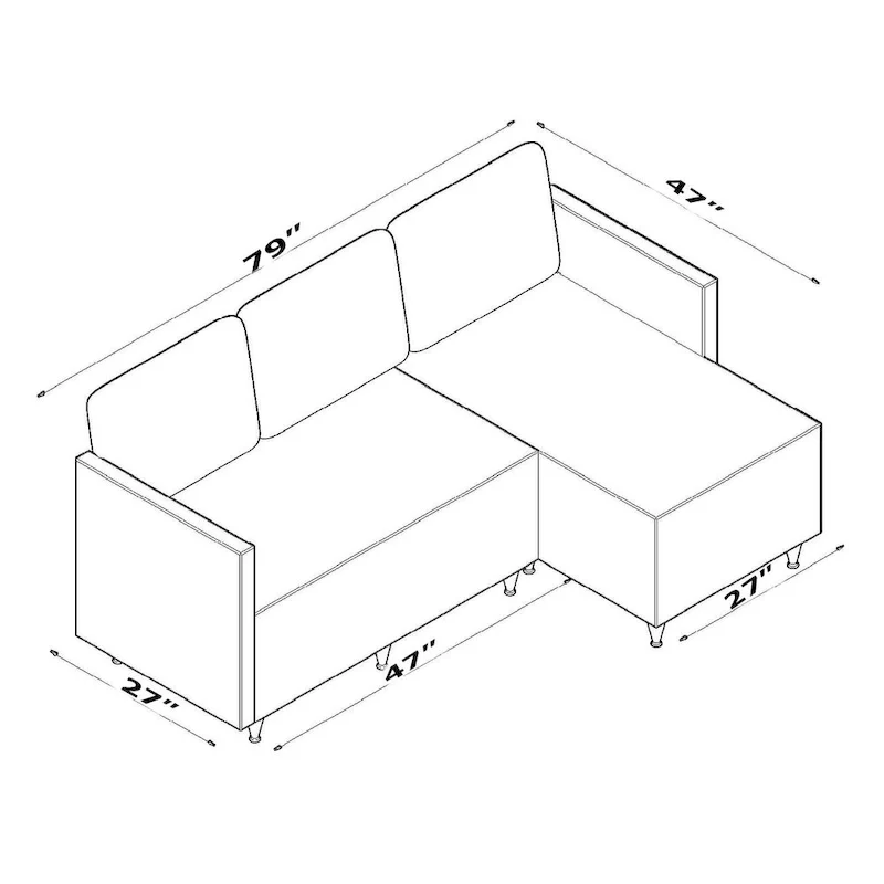 Bolivya Modern L-shaped Sectional Sofa