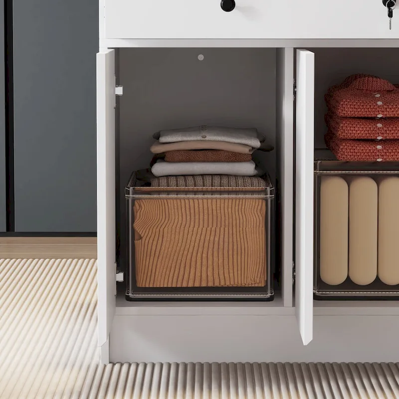 Jewelry and Display Cabinet with Glass Top and Secure Storage Dresser