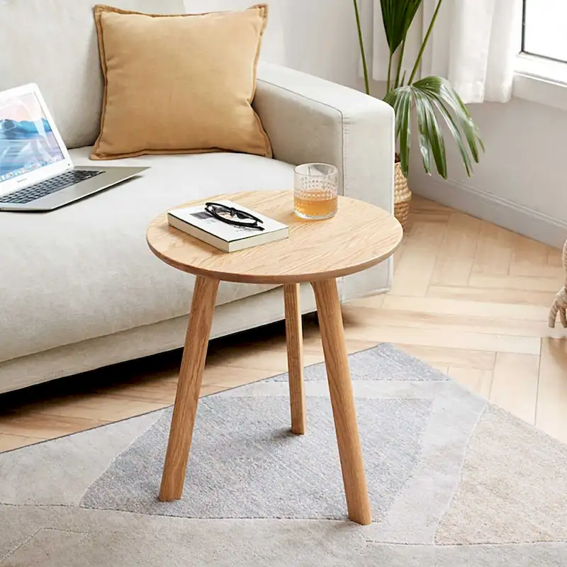 Small Round End Table Side Table