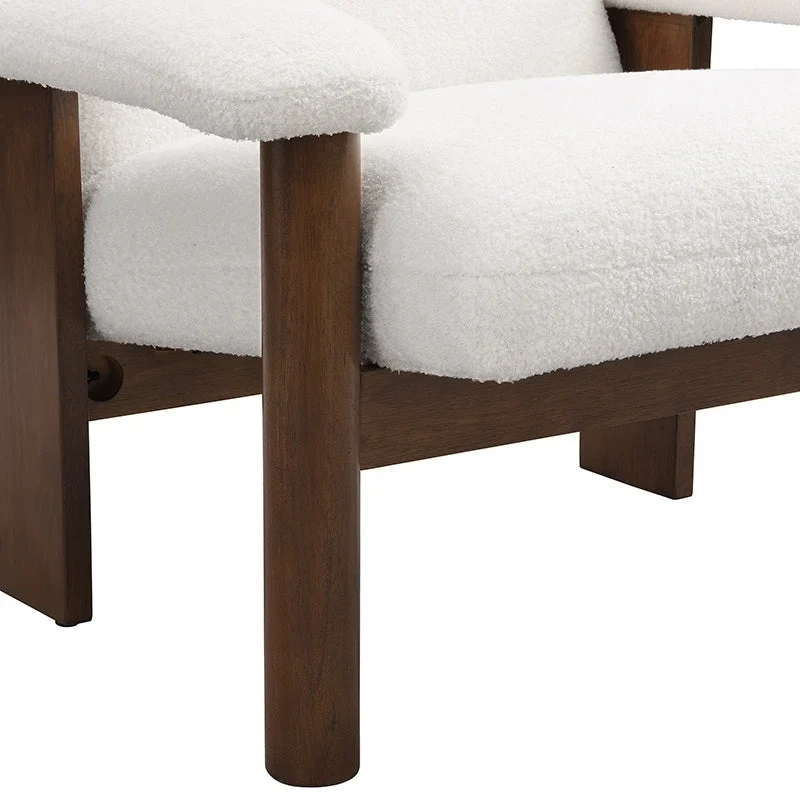 Mid-Century Accent Chair with Ottoman