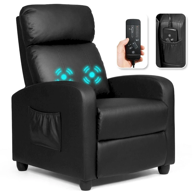 Recliner Massage Chair, Ergonomic Adjustable Single Sofa with Padded