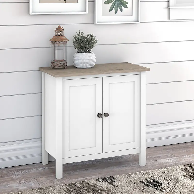 Two-Tone Storage Cabinet with Doors