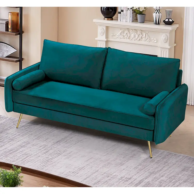 Villeda 70W Polyester Square Arms Sofa