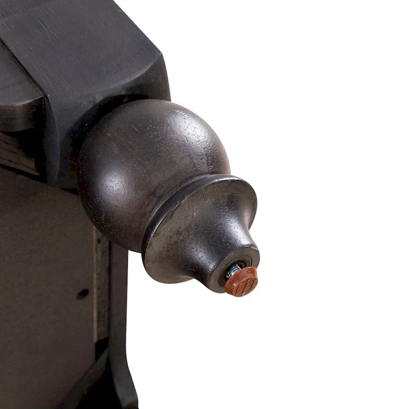 Americana Farmhouse Black Bedside Chest with Charging Station