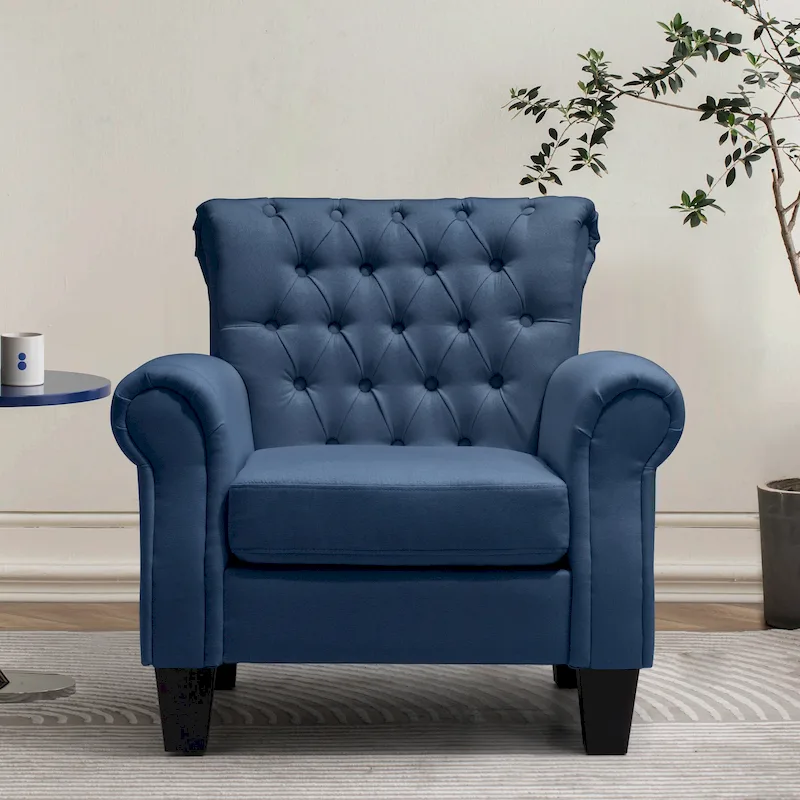 Accent Club Chair with Arms and Padded Seat