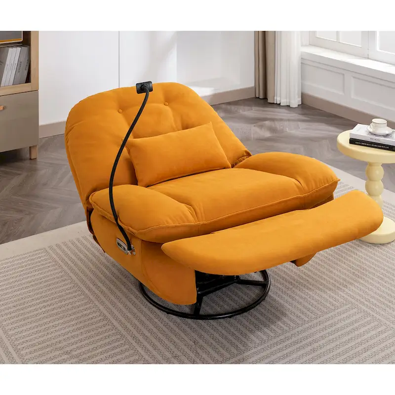 Power Swivel Recliner With USB Charger and Bluetooth Music Player