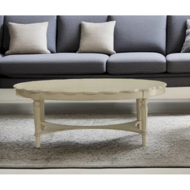 50 X 28 X 19 Antique White Coffee Table