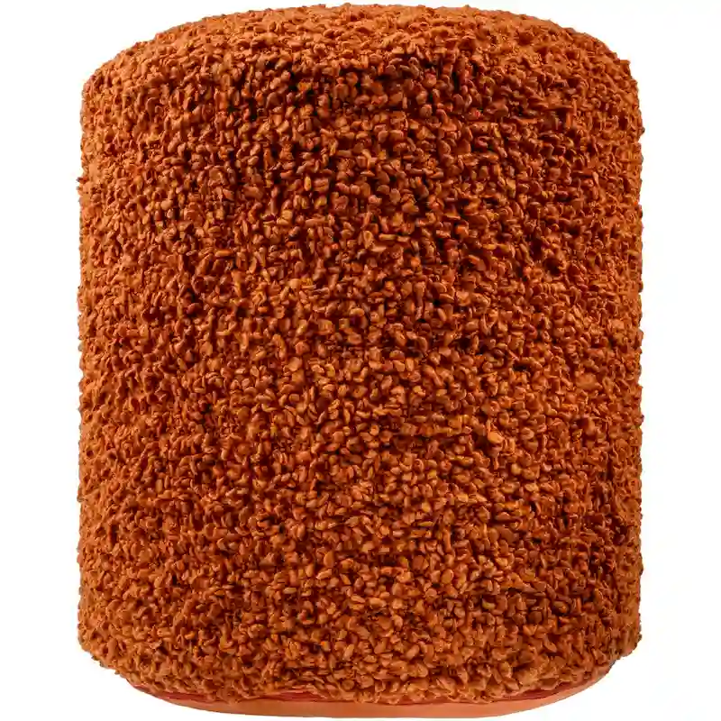 Mohave Shaggy Boucle 18-inch Tall Polyester Pouf