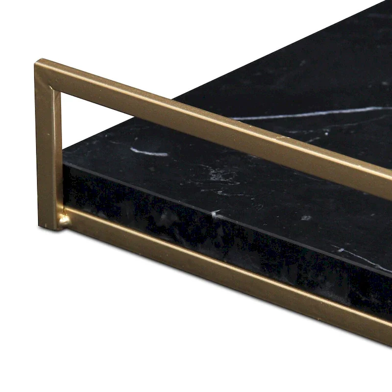 Sarraseau Marble and Gold Frame Tray