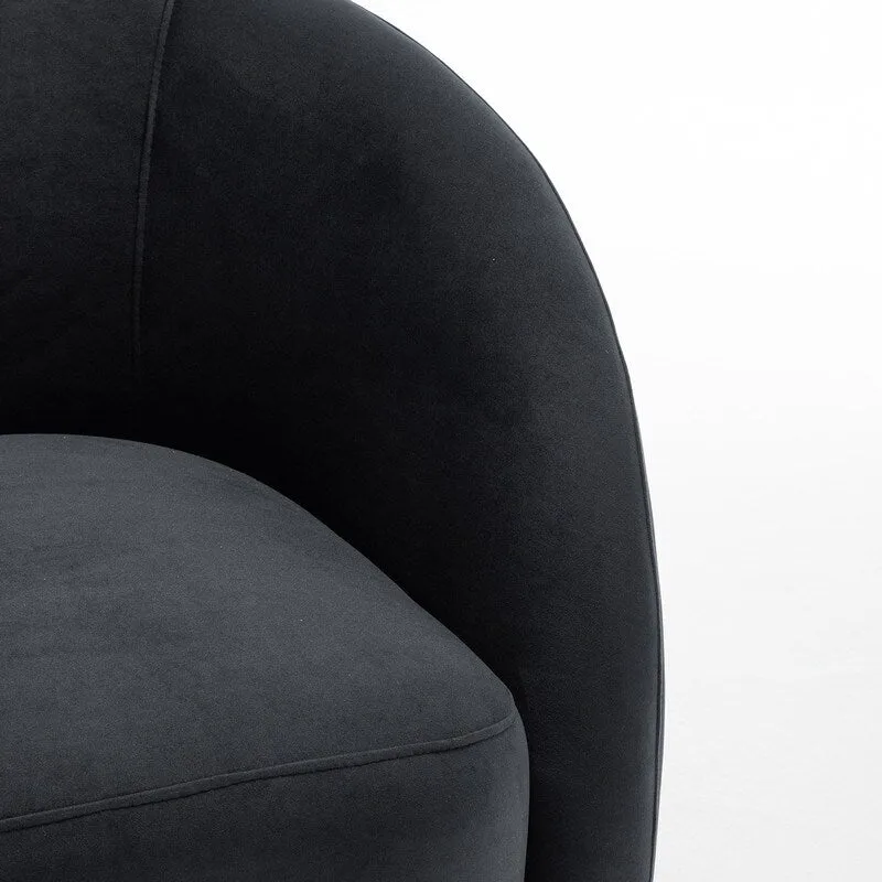 SEYNAR Modern Glam Velvet Upholstered 360 Degree Swivel Accent Armchair Set of 2