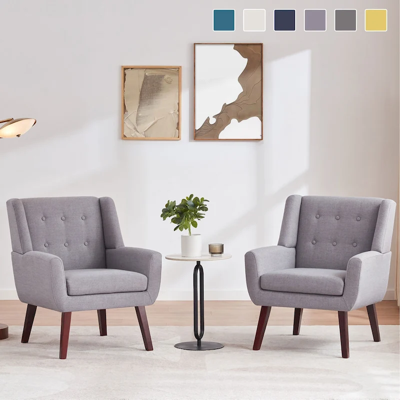 HUIMO Set of 2 Modern Tufted Accent Chair