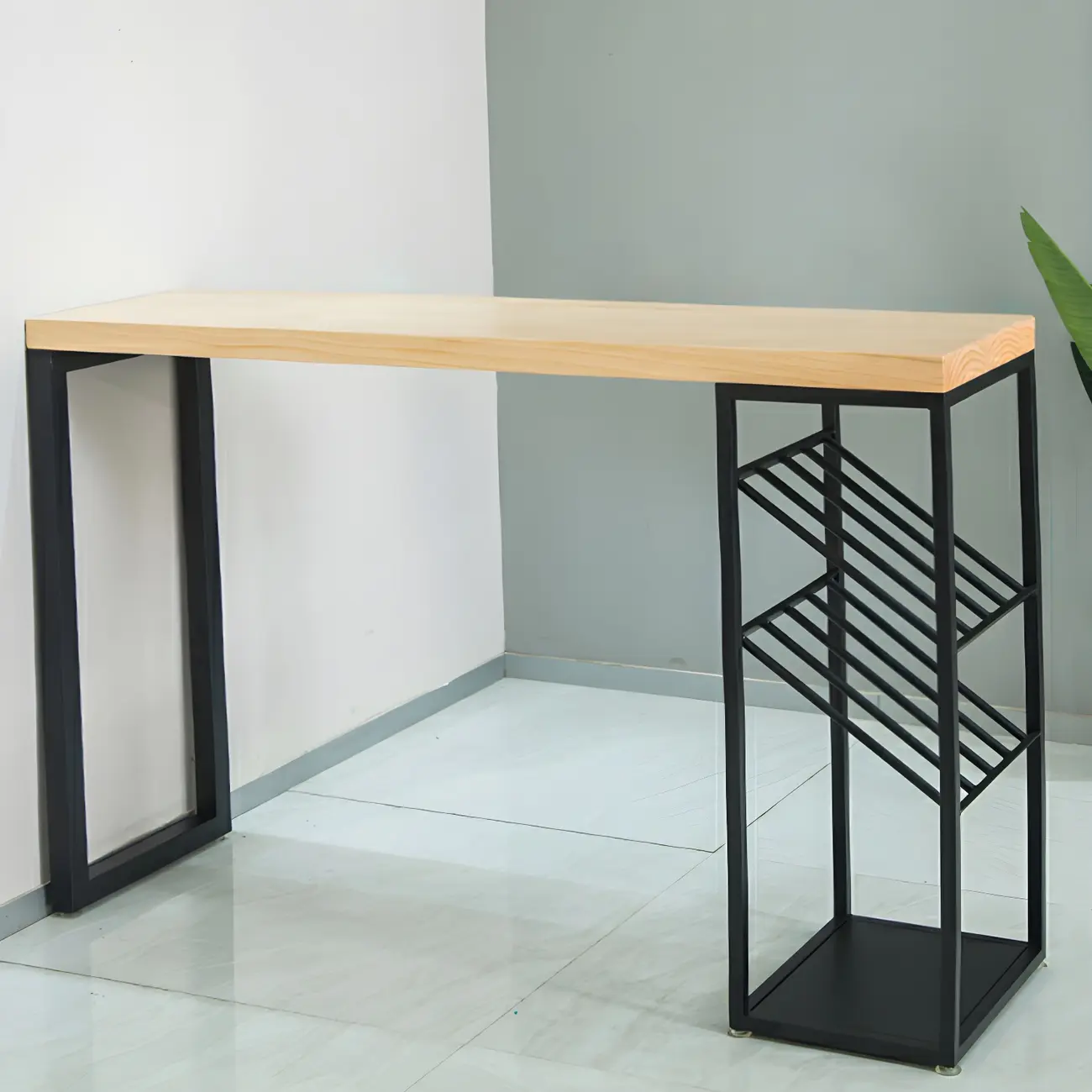 Modern Natural Pine Wood Wine Rack Bar Tables