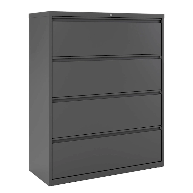 8000 Series 42 Wide 4-Drawer Lateral File Cabinet, Light Gray