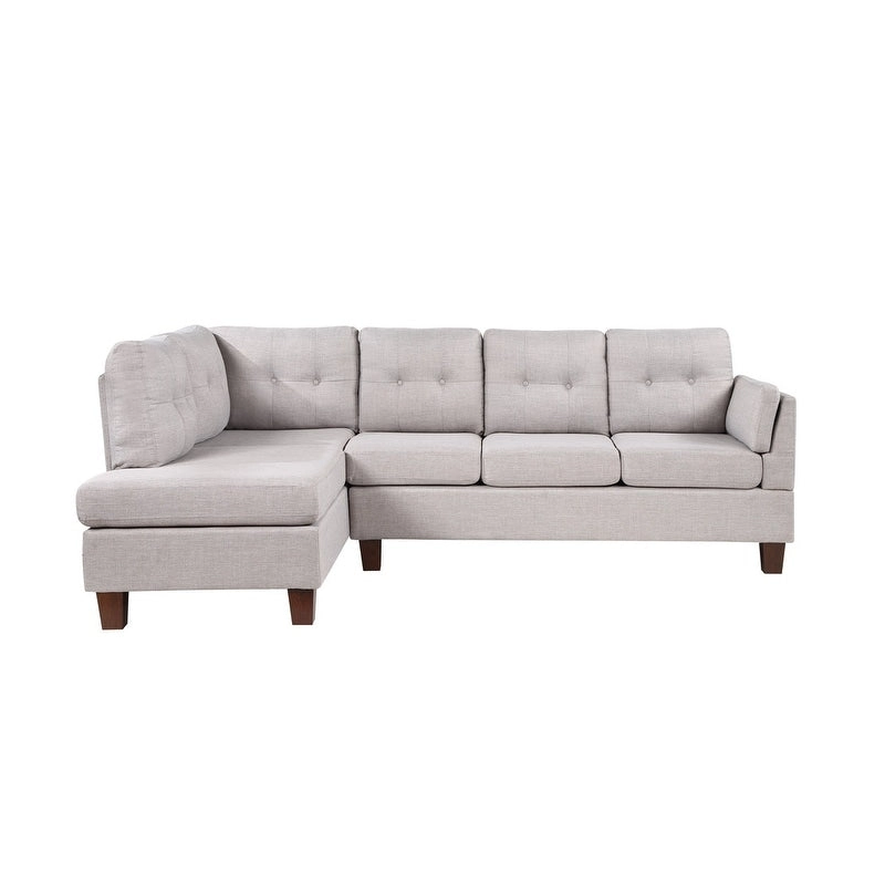 Dalia Linen Modern Sectional Sofa with Left Facing Chaise
