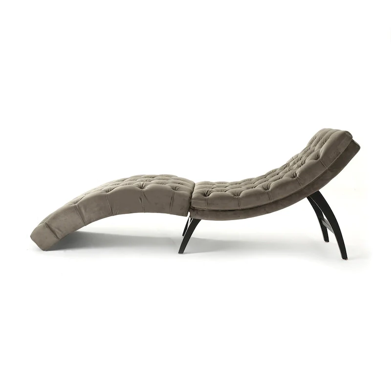 Garret Tufted Velvet Chaise Lounge by Christopher Knight Home