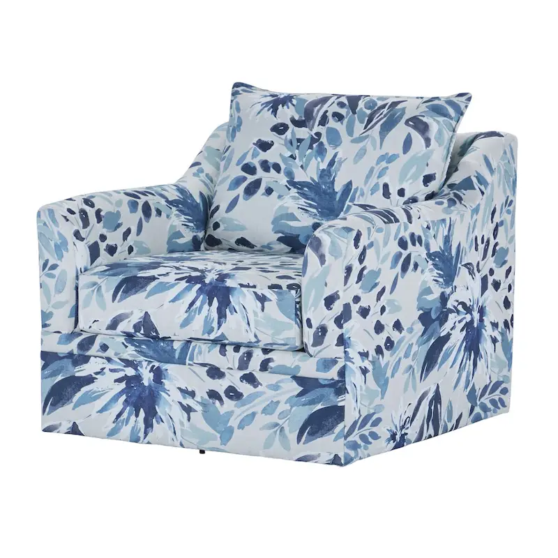 New Classic Furniture Anatasia Pillow Back Swivel Chair, Made in USA