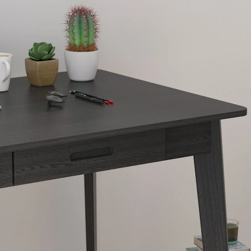 Writing Desk with 2 Drawers - Wood Legs - 47 Inch