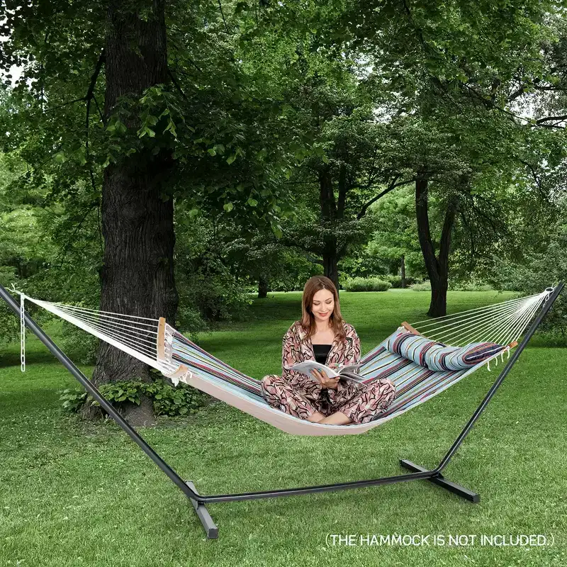 Costway 2-Person Heavy-Duty Hammock Stand w/ Storage Bag Portable 450 LBS Capacity