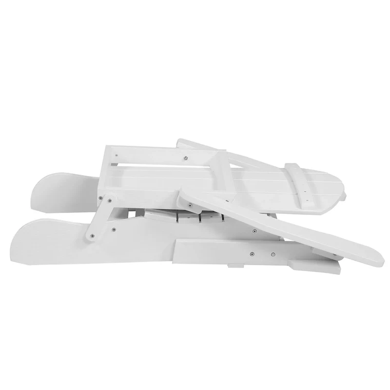 Seaton Folding Poly Adirondack Chair with Pull-out Ottoman, Set of 2