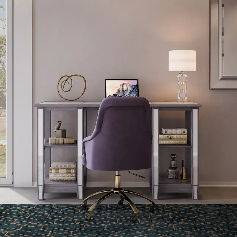 Vedlin Mirrored Office Computer Desk