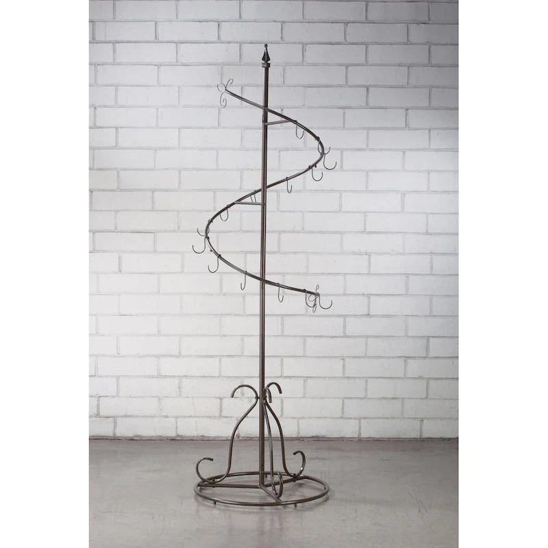 Brown Metal Classic Spiral Purse Tree