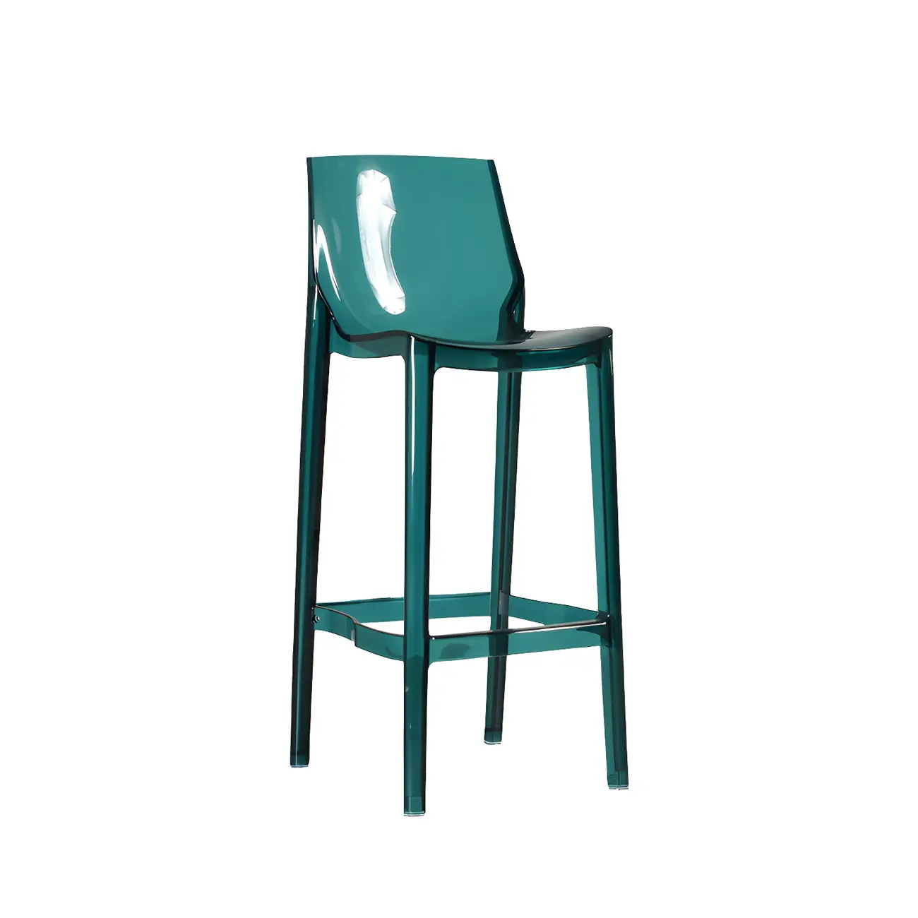 Modern Acrylic Vibrant Durable Colourful Sleek Bar Stool