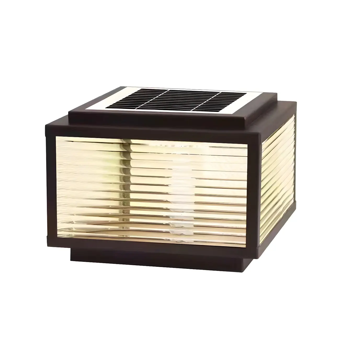 Modern Square Black Solar Outdoor Post Lights