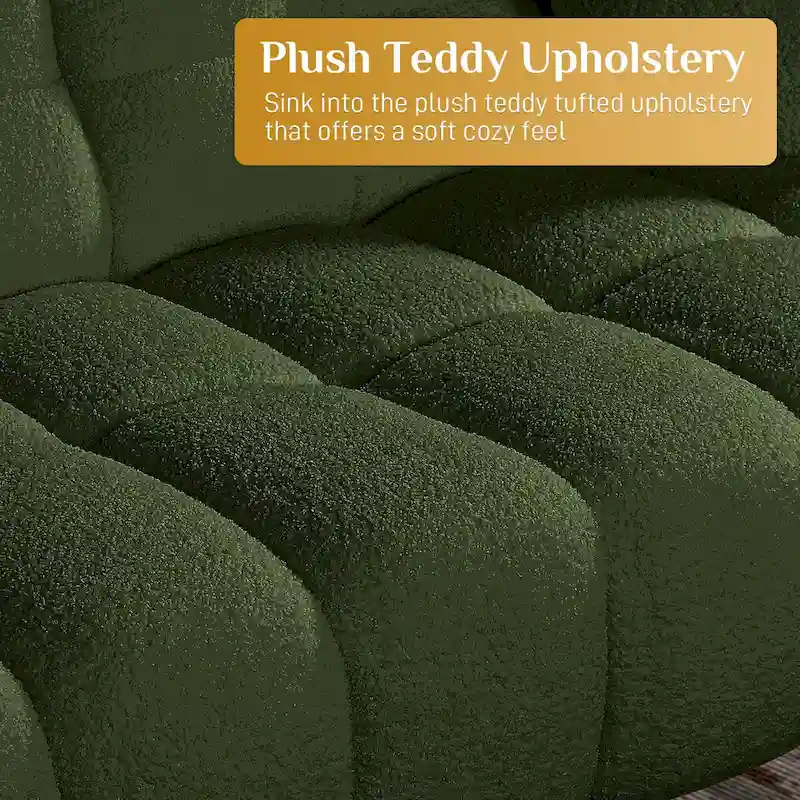 Teddy Boucle 2-Seat Cloud Deep Seat Sofa Couch for Living Room, Bedroom