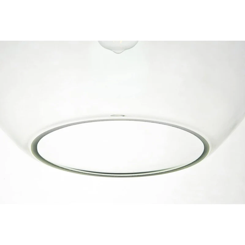 Elegant Lighting Baxter 12  Wide Single Light Pendant with Clear Glass