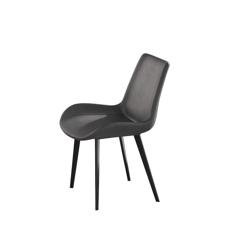 Mid-Century Brown Dining Chair (Set of 2) PU Leather Upholstered Side Chair