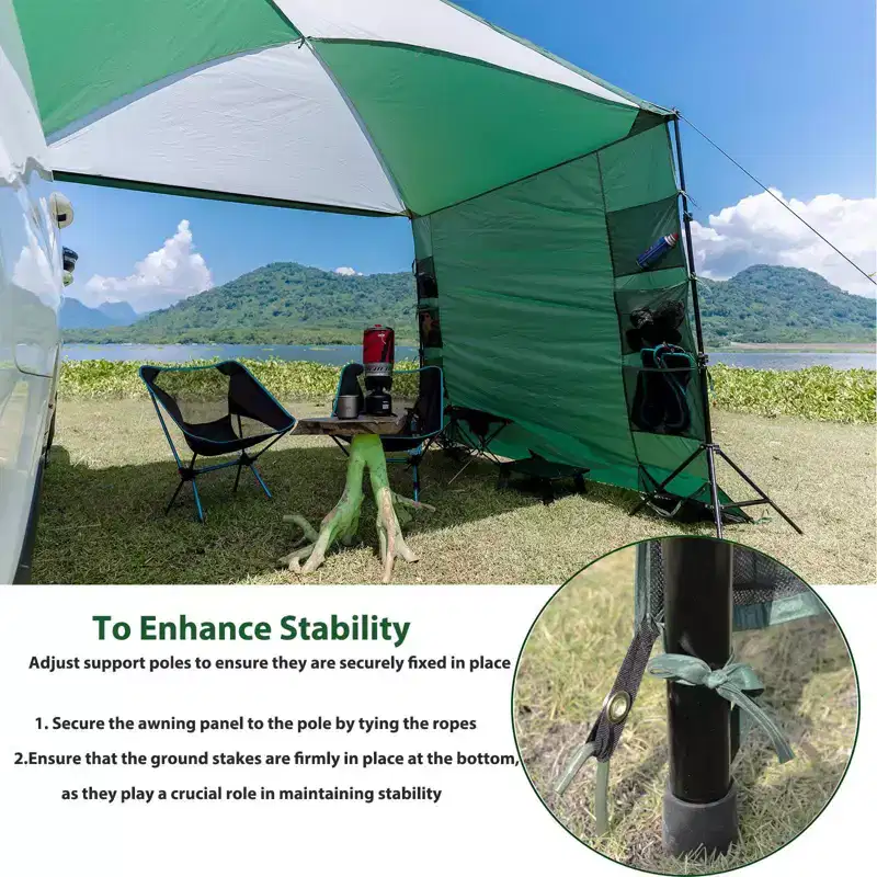 Ycxydr Lightweight Car Side Tent for SUV Camping Vehicle Awning Truck Canopy Car Tent for Van MPV RV Jeep Outdoor Travel