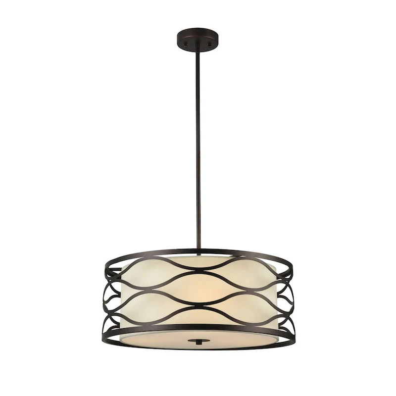 Chloe Gwen Collection 3-light Oil Rubbed Bronze Pendant