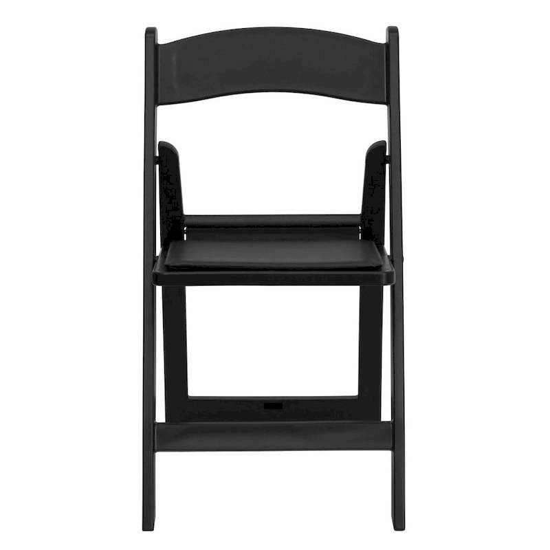 Lightweight Resin Folding Chairs with Vinyl Seats (Set of 4)