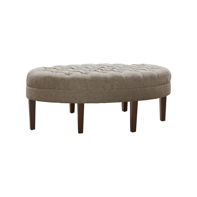 Madision Park Chase Surfboard Tufted Upholstered Ottoman with Solid Wood