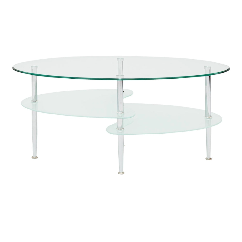 Middlebrook Toston Modern Frosted Glass 38 Coffee Table