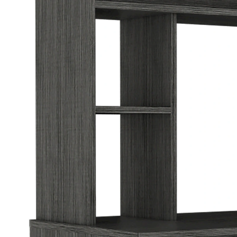 FM Furniture Sawgrass Writing Computer Desk with 5 Open Shelves and Hutch