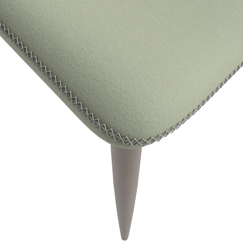 Mosaic Modern Upholstered Fabric Dining Chair with Metal Legs by LeisureMod