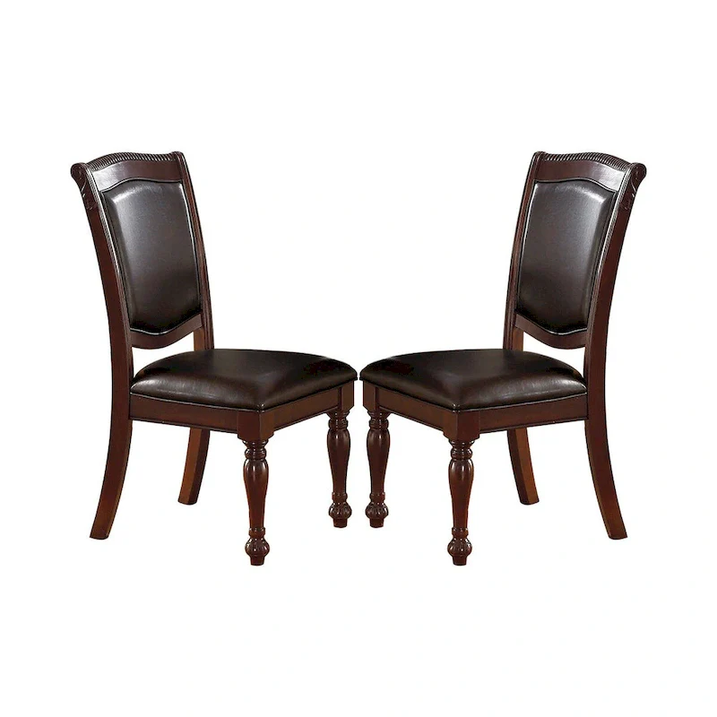PU Upholstered Dining Chair, Dark Brown