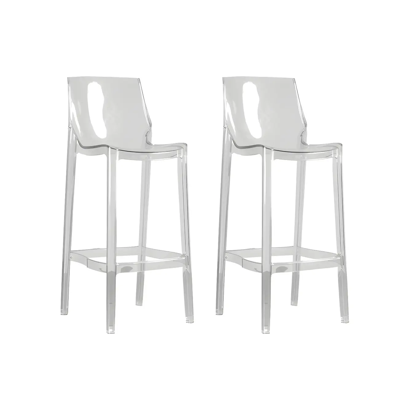 Modern Acrylic Vibrant Durable Colourful Sleek Bar Stool