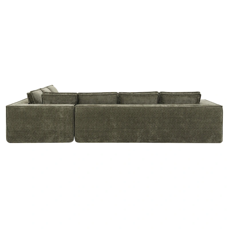 L-Shaped Modular Sectional Sofa, Chenille Cloud Sofa Set