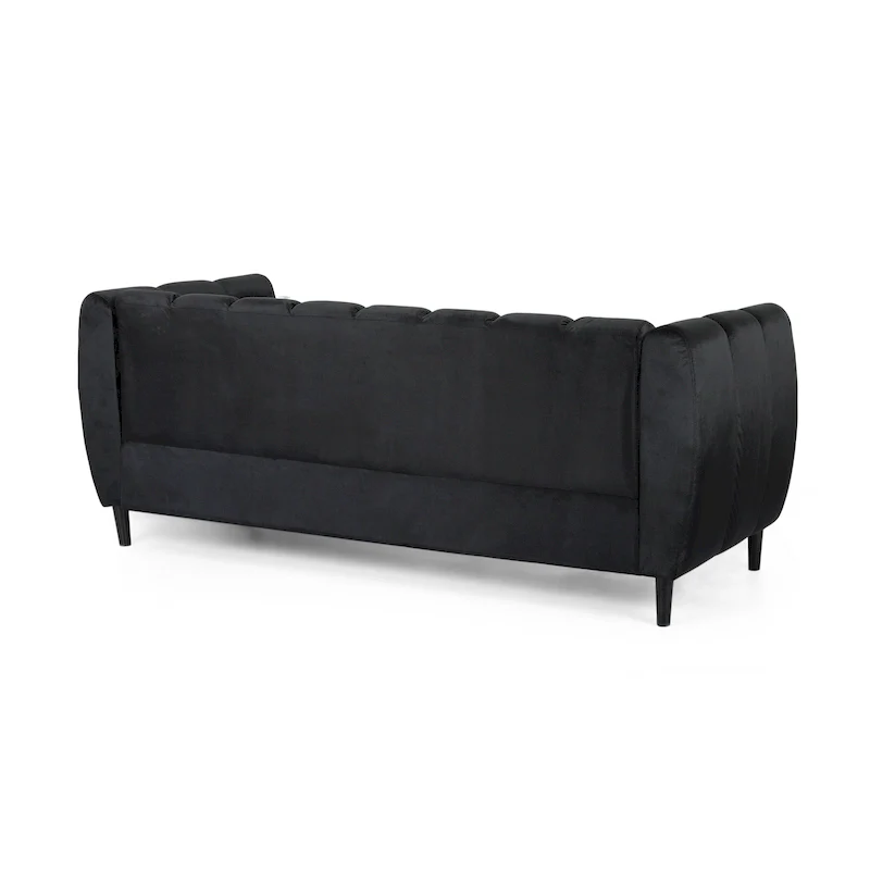 Bobran Modern Velvet 3-seat Sofa by Christopher Knight Home - 30.00 D x 83.25 W x 30.25 H