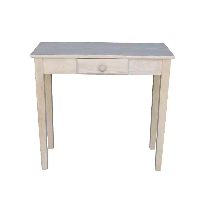 Mission Console Table Unfinished - International Concepts: Solid Parawood, Traditional Design